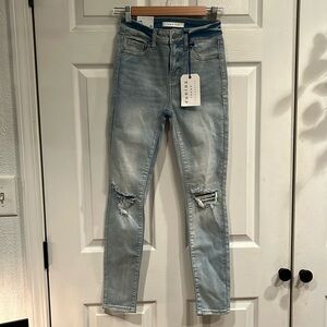 Eunina brand size 0 Clara high rise skinny crop jeans- NWT